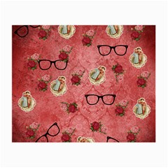 Vintage Glasses Rose Small Glasses Cloth by snowwhitegirl