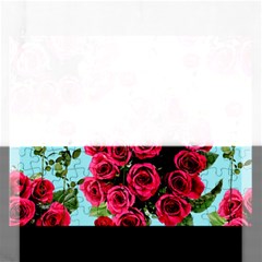 Roses Blue Rectangular Jigsaw Puzzl by snowwhitegirl