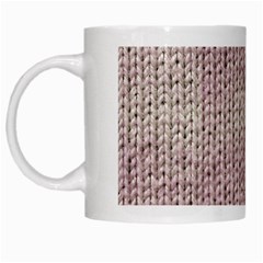 Knitted Wool Pink Light White Mugs by snowwhitegirl