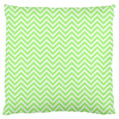 Green Chevron Standard Flano Cushion Case (two Sides) by snowwhitegirl