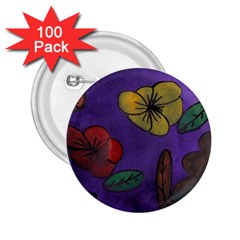 Flowers 2 25  Buttons (100 Pack)  by snowwhitegirl