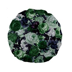 Rose Bushes Green Standard 15  Premium Round Cushions by snowwhitegirl