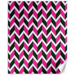 Chevron Pink Green Retro Canvas 11  x 14   10.95 x13.48  Canvas - 1