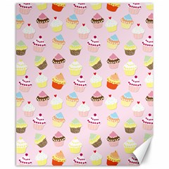 Baby Pink Valentines Cup Cakes Canvas 8  X 10  by PodArtist