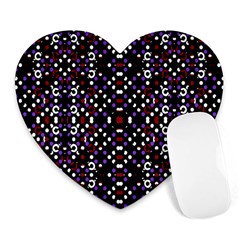 Futuristic Geometric Pattern Heart Mousepads by dflcprints