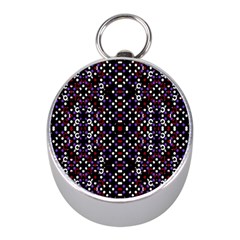 Futuristic Geometric Pattern Mini Silver Compasses by dflcprints