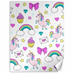 Cute Unicorn Pattern Canvas 36  x 48   35.26 x46.15  Canvas - 1