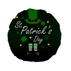 St Patricks Leprechaun Standard 15  Premium Round Cushions by Valentinaart