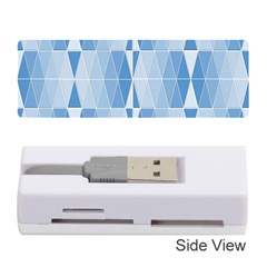 Blue Monochrome Geometric Design Memory Card Reader (stick)  by Nexatart