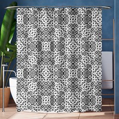 Black And White Oriental Ornate Shower Curtain 60  X 72  (medium)  by dflcprints