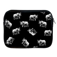 Rhino Pattern Apple Ipad 2/3/4 Zipper Cases by Valentinaart