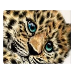 Jaguar Cub Double Sided Flano Blanket (large)  by ArtByThree