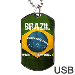 Football World Cup Dog Tag Usb Flash (one Side) by Valentinaart