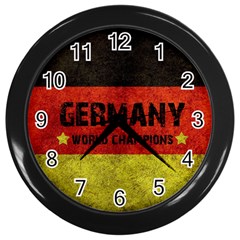 Football World Cup Wall Clocks (black) by Valentinaart