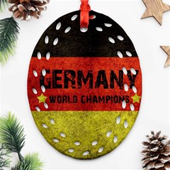 Football World Cup Oval Filigree Ornament (two Sides) by Valentinaart