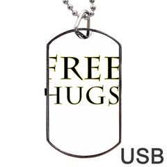 Freehugs Dog Tag Usb Flash (one Side) by cypryanus