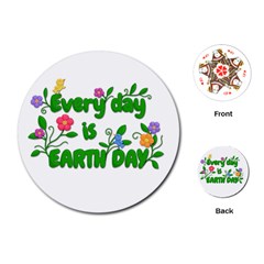 Earth Day Playing Cards (round)  by Valentinaart