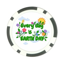 Earth Day Poker Chip Card Guard by Valentinaart