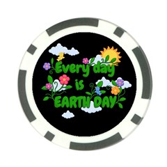 Earth Day Poker Chip Card Guard by Valentinaart