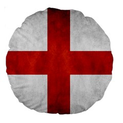 England Flag Large 18  Premium Round Cushions by Valentinaart