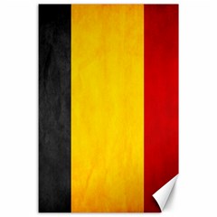 Belgium Flag Canvas 24  X 36  by Valentinaart