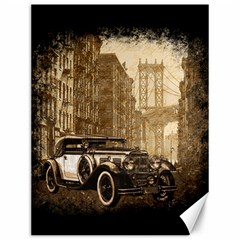 Vintage Old Car Canvas 12  X 16   by Valentinaart