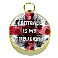 Football Is My Religion Gold Compasses by Valentinaart