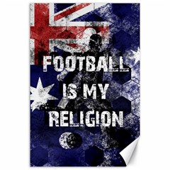 Football Is My Religion Canvas 24  X 36  by Valentinaart