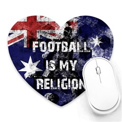 Football Is My Religion Heart Mousepads by Valentinaart