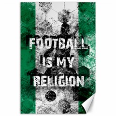 Football Is My Religion Canvas 24  X 36  by Valentinaart