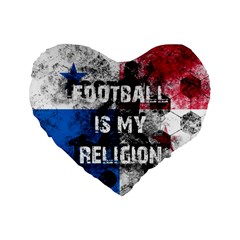 Football Is My Religion Standard 16  Premium Flano Heart Shape Cushions by Valentinaart