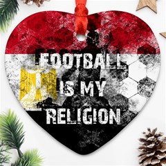 Football Is My Religion Heart Ornament (two Sides) by Valentinaart