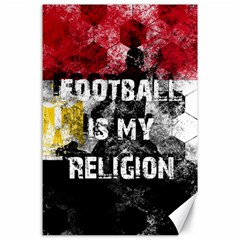 Football Is My Religion Canvas 24  X 36  by Valentinaart