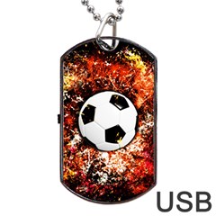 Football  Dog Tag Usb Flash (one Side) by Valentinaart