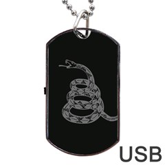 Gadsden Flag Don t Tread On Me Dog Tag Usb Flash (one Side) by snek