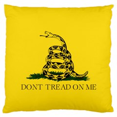 Gadsden Flag Don t Tread On Me Large Flano Cushion Case (one Side) by snek