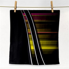 Abstract Multicolor Vectors Flow Lines Graphics Face Towel by Sapixe