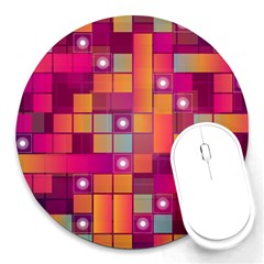 Abstract Background Colorful Round Mousepads by Sapixe