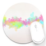 Abstract Color Pattern Colorful Round Mousepads Front