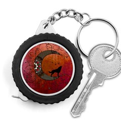 Black Wolf On Decorative Steampunk Moon Measuring Tape by FantasyWorld7