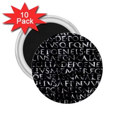 Antique Roman Typographic Pattern 2 25  Magnets (10 Pack)  by dflcprints