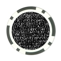 Antique Roman Typographic Pattern Poker Chip Card Guard by dflcprints