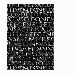 Antique Roman Typographic Pattern Large Garden Flag (two Sides) by dflcprints