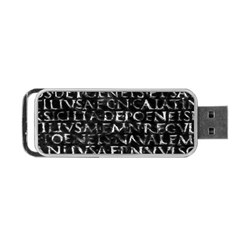 Antique Roman Typographic Pattern Portable Usb Flash (two Sides) by dflcprints