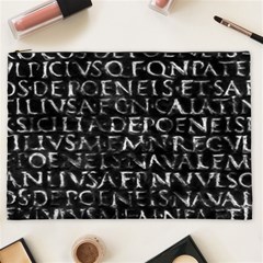 Antique Roman Typographic Pattern Cosmetic Bag (xxl)  by dflcprints