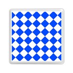 Blue White Diamonds Seamless Memory Card Reader (Square)  Front