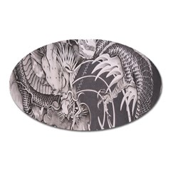 Chinese Dragon Tattoo Oval Magnet by Sapixe