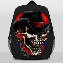 Confederate Flag Usa America United States Csa Civil War Rebel Dixie Military Poster Skull Backpack Bag by Sapixe