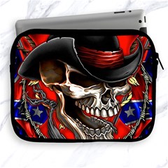 Confederate Flag Usa America United States Csa Civil War Rebel Dixie Military Poster Skull Apple Ipad 2/3/4 Zipper Cases by Sapixe