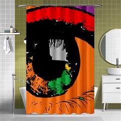 Eyes Makeup Human Drawing Color Shower Curtain 48  X 72  (small)  by Nexatart